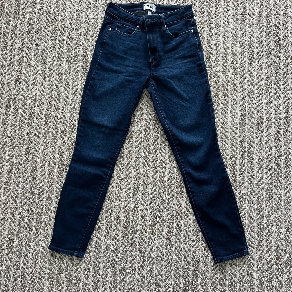 Paige skinny dark wash jean size 27